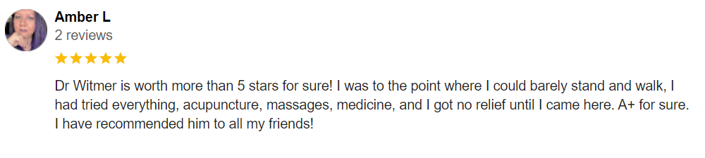 Chiropractic Winter Park FL Testimonial